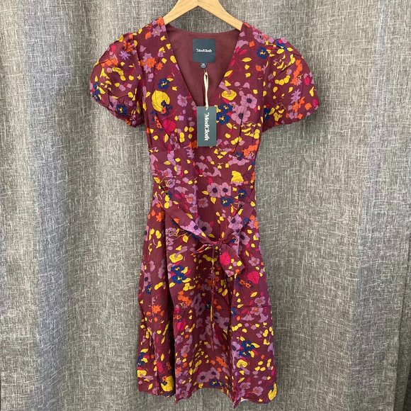 Modcloth Dresses & Skirts - ModCloth, Purple Floral Midi Dress, XS, NWT